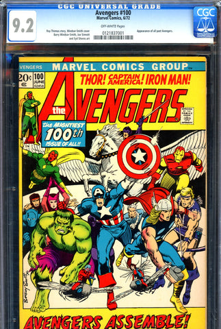 Avengers #100 CGC graded 9.2 - all past Avengers appear in story - SOLD!
