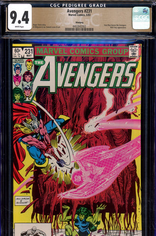 Avengers #231 CGC graded 9.4 - Iron Man leaves the Avengers PEDIGREE