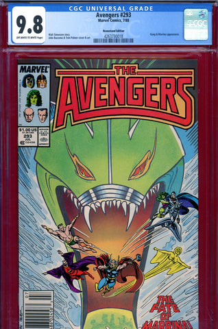 Avengers #293 CGC graded 9.8 - first Chairman Kang  HIGHEST GRADED PEDIGREE