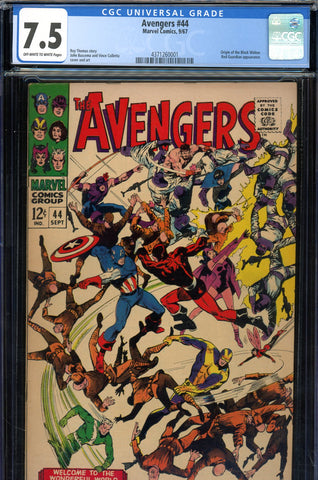 Avengers #44 CGC graded 7.5 origin of the Black Widow - SOLD!