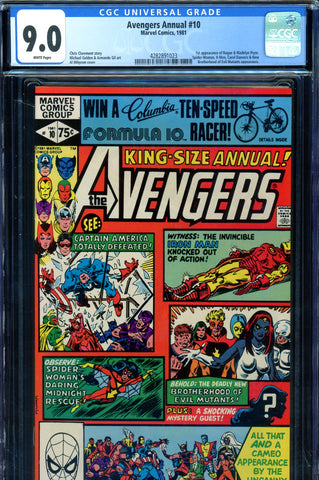 Avengers Annual #10 CGC graded 9.0 - first appearance of Rogue/Mad. Pryor - SOLD!