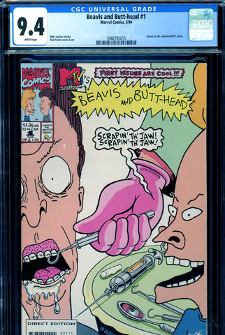 Beavis and Butt-head #1 CGC 9.4  based on animated TV series