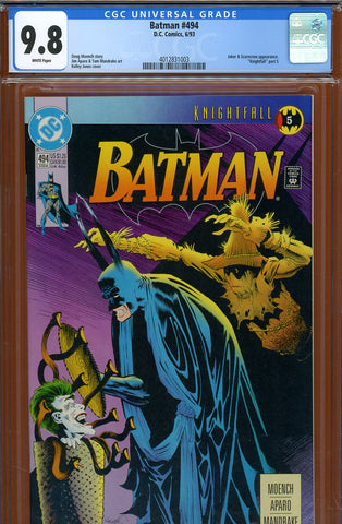 Batman #494 CGC graded 9.8 - HIGHEST GRADED