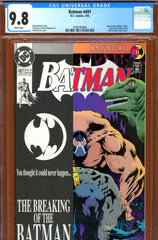 Batman #497 CGC graded 9.8 -  Bane breaks Batman's back