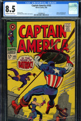 Captain America #105 CGC graded 8.5 Batroc/Swordsman cover/story