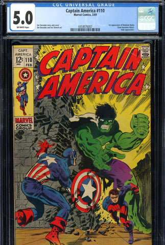 Captain America #110 CGC graded 5.0 first appearance of Madame Hydra - SOLD!