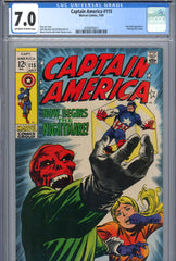 Captain America #115 CGC graded 7.0 Red Skull cover and story