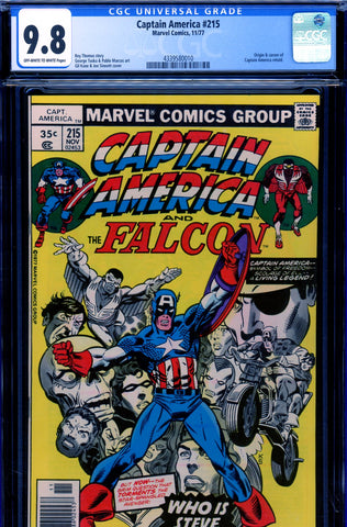 Captain America #215 CGC graded 9.8 HIGHEST GRADED origin/career retold - SOLD!