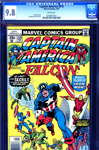 Captain America #218 CGC graded 9.8 HIGHEST GRADED first Marvel Man