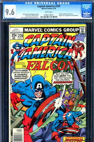 Captain America #220 CGC graded  9.6 origin/1st app. of the Ameridroid