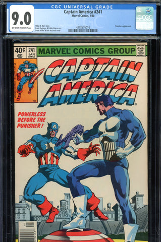 Captain America #241 CGC graded 9.0 Punisher cover and story - SOLD!