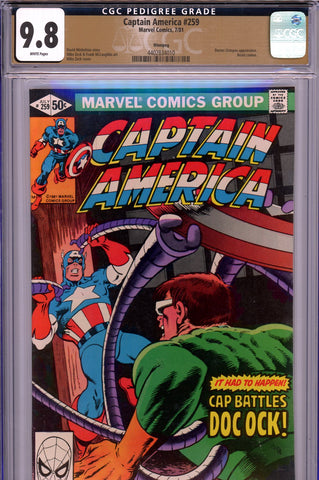 Captain America #259 CGC graded 9.8 Doctor Octopus c/s  {PEDIGREE} HIGHEST GRADED - SOLD!