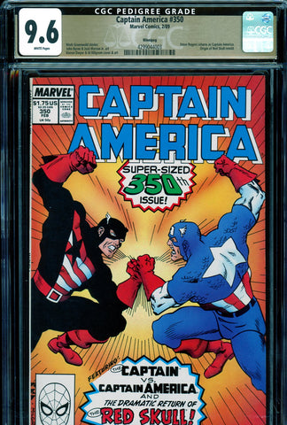 Captain America #350 CGC graded 9.6 PEDIGREE - Rogers returns as Cap - SOLD!