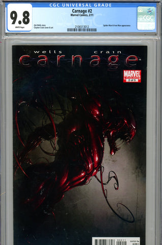 Carnage #2 (2011) CGC graded 9.8  HIGHEST GRADED Iron Man appearance