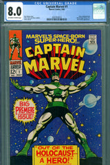 Captain Marvel #01 CGC graded 8.0 - Kree Sentry appearance - SOLD!