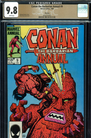 Conan the Barbarian Annual #9 CGC 9.8 Chan cover and art  {PEDIGREE} HIGHEST - SOLD!