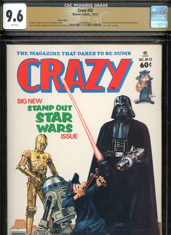 Crazy #32 CGC graded 9.4  - "Star Wars" parody PEDIGREE - SOLD!