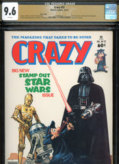 Crazy #32 CGC graded 9.4  - "Star Wars" parody PEDIGREE - SOLD!