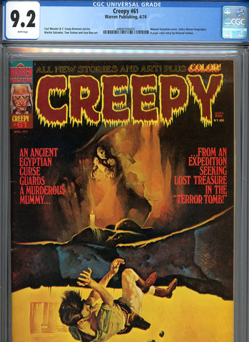 Creepy #61 CGC graded 9.2 - Sanjulian cover  Salvador, Sutton & Bea art
