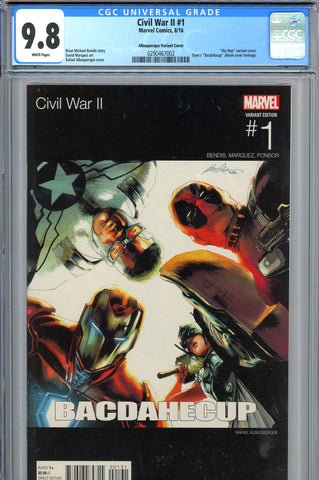 Civil War II #1 CGC graded 9.8  ALBUQUERQUE VARIANT COVER  Iron Man team