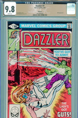 Dazzler #07 CGC graded 9.8 - Hulk appearance {PEDIGREE} HIGHEST GRADED - SOLD!