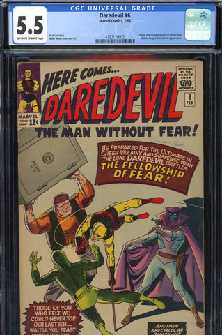 Daredevil #6 CGC graded 5.5 - org./1st appearance Mr. Fear