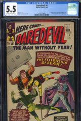 Daredevil #006 CGC graded 5.5 - org./1st appearance Mr. Fear