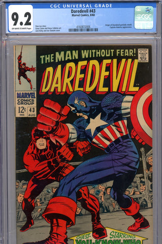 Daredevil #043 CGC graded 9.2 - Captain America cover/story