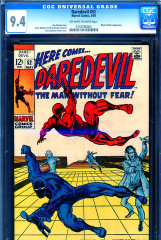 Daredevil #052 CGC graded 9.4 - Black Panther cover/story