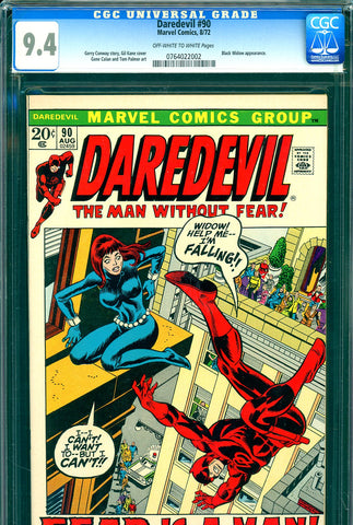 Daredevil #90 CGC 9.4 - Black Widow and Mister Fear appearance