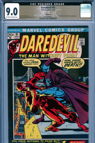 Daredevil #091 CGC graded 9.0 - Black Widow/ Mister Fear appearance  PEDIGREE - SOLD!