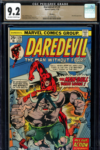 Daredevil #129 CGC graded 9.2 PEDIGREE - Man-Bull cover/story - SOLD!