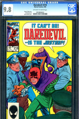 Daredevil #218 CGC 9.8 - Pollard cover  Jester appearance HIGHEST GRADED