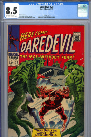 Daredevil #28 CGC graded 8.5 - Colan cover and art - 1st app. of the Queega