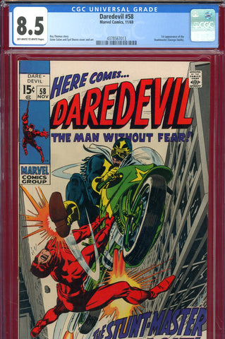 Daredevil #58 CGC graded 8.5 - first appearance of the Stuntmaster
