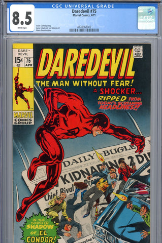Daredevil #75 CGC graded 8.5 - first appearance of El Condor