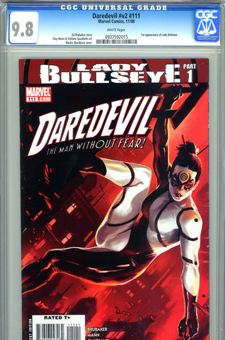 Daredevil v2 #111 CGC graded 9.8 - first appearance of Lady Bullseye HIGHEST GRADED