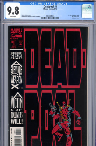 Deadpool #1 CGC 9.8 1st solo Deadpool comic - embossed cover - SOLD!