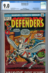 Defenders #4 CGC graded 9.0 - first appearance of Valkyrie
