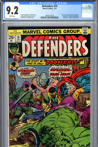 Defenders #19 CGC graded 9.2 - Luke Cage and Wrecking Crew appearance