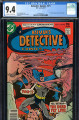 Detective Comics #471 CGC graded 9.4 1st modern appearance of Hugo Strange