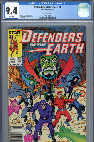 Defenders of the Earth #1 CGC graded 9.4  NEWSSTAND EDITION