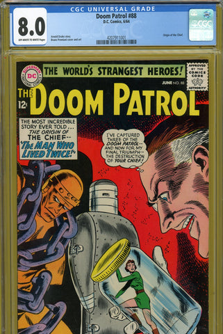 Doom Patrol #088 CGC graded 8.0 origin of the Chief  3rd issue of title