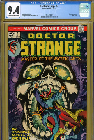 Doctor Strange #04 CGC graded 9.4 - skull cover - death appearance - SOLD!