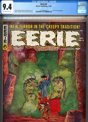 Eerie #6 CGC graded 9.4 - Morrow cover - Ditko, Crandall, Craig, Colan and Torres art