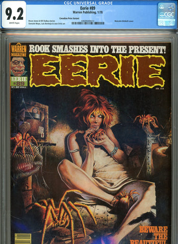 Eerie #089 CGC graded 9.2 - Malcolm McNeill cover CANADIAN PRICE VARIANT - SOLD!