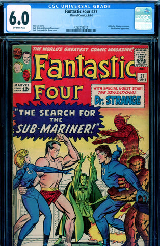 Fantastic Four #027 CGC graded 6.0 - first Doctor Strange crossover