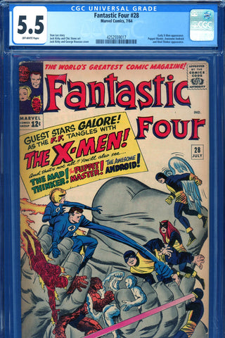 Fantastic Four #028 CGC graded 5.5 - first X-Men crossover