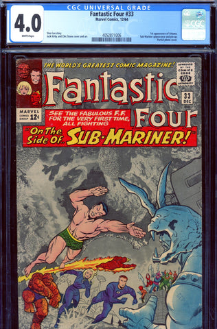 Fantastic Four #33 CGC graded 4.0 - first appearance of Attuma