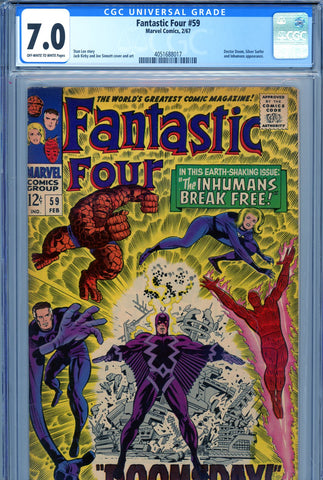 Fantastic Four #059 CGC graded 7.0  Doctor Doom appearance - SOLD!